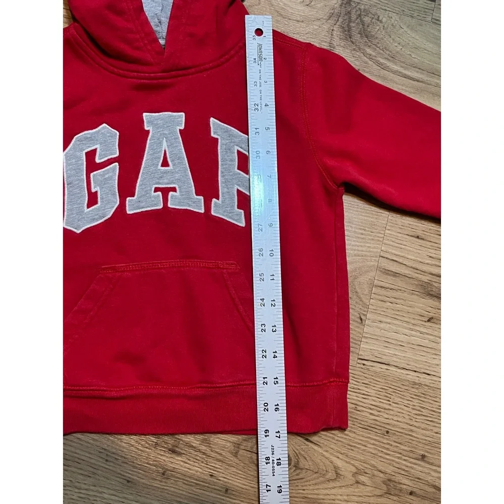 Gap Hoodie Toddler 5T Red Logo Pullover Fleece Sweatshirt Long Sleeve Classic